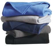 Port & Company Oversized 7.8-ounce, 50/50 Cotton/Poly Core Fleece Blanket - 65 x 85